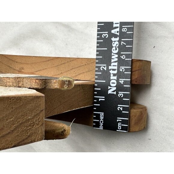 Handmade Handpainted Wooden Double Sided Rocking Santa 10.25" Tall  Holiday Gift - Picture 7 of 7